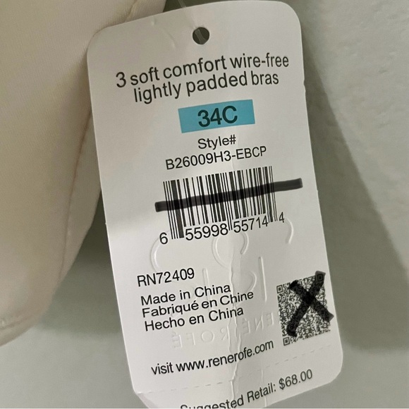 3 Wire Free Bras by Rene Rofe 34C - Picture 4 of 4